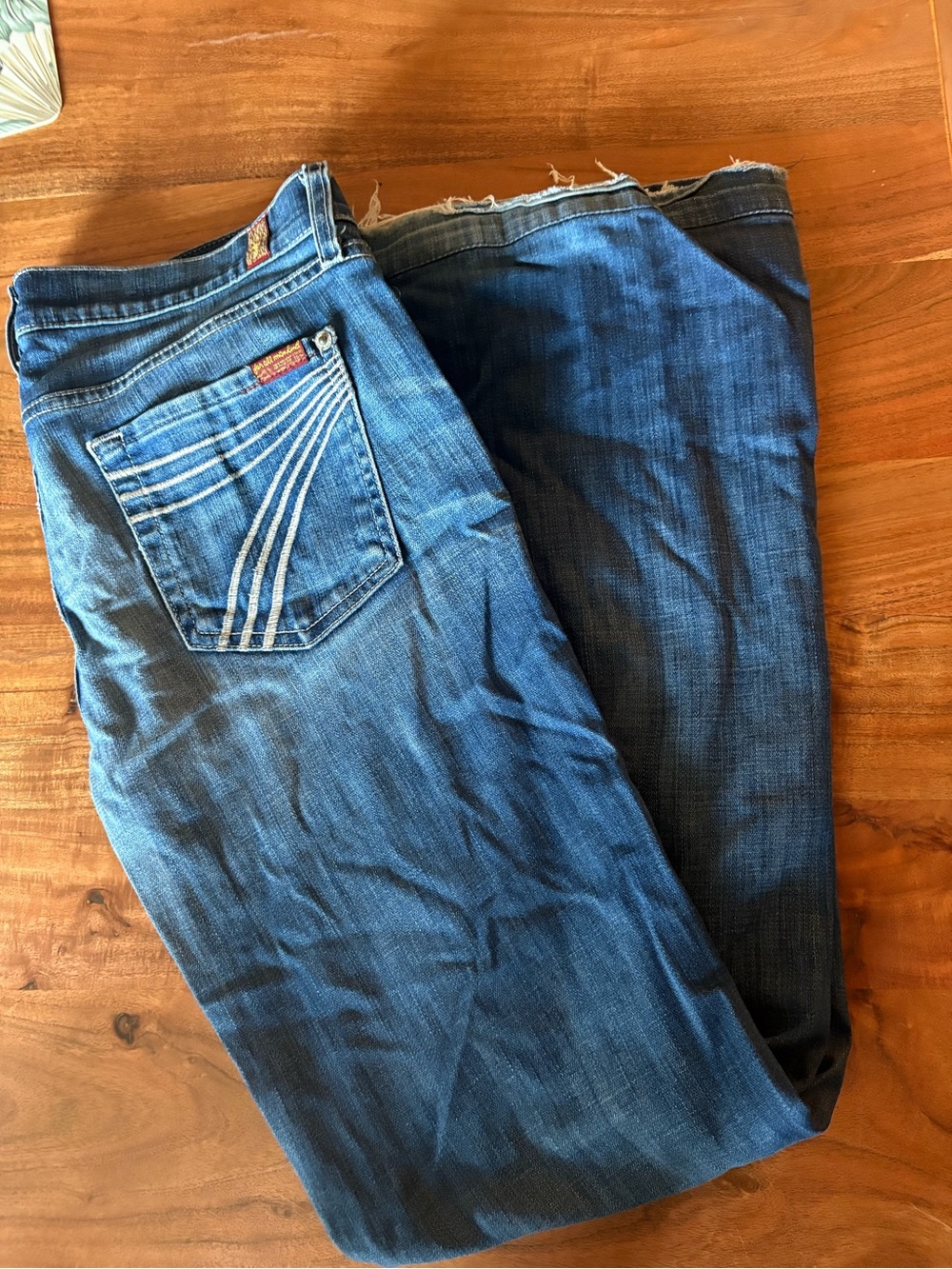 7 For All Mankind Women's Blue jeans low rise